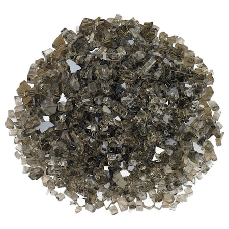 American Fire Glass 1/4 in Bronze Reflective Fire Glass, 10 Lb Bag AFF-BRZRF-10